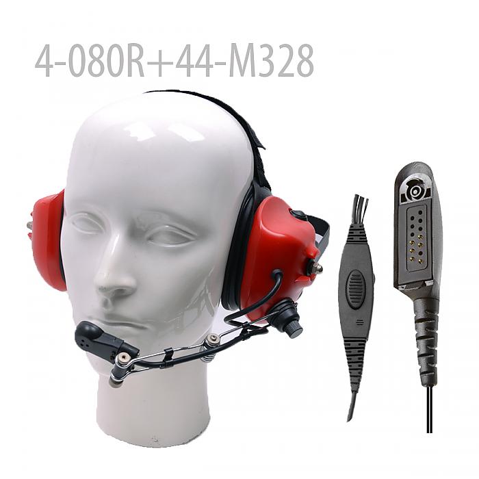 Dual Ear Racing Headset For Kenwood NX320 NX220 TK3360 TK2360 TK3312 TK2312 